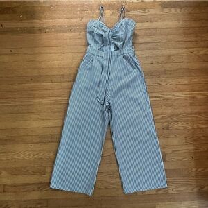 Women’s Jumpsuit Blue and White Size S Casual, Romper,‎ Relaxed, Comfy